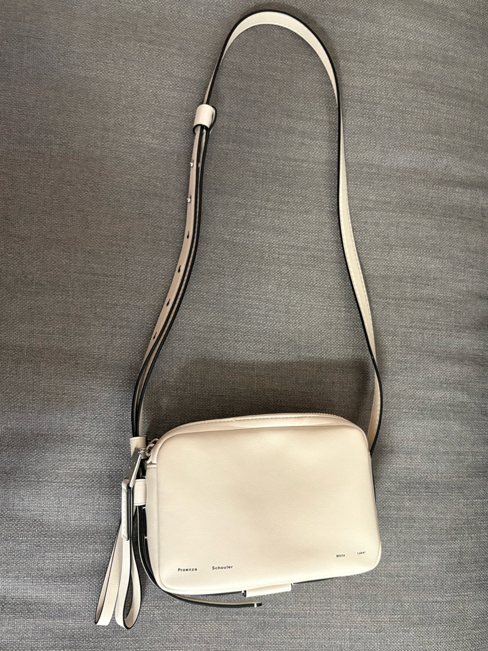 Proenza Schouler Cream Camera Bag with Black-Trim Strap